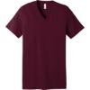 Custom BELLA+CANVAS Unisex Jersey Short Sleeve V-Neck Tee. Maroon Red