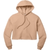 Custom BELLA+CANVAS Womens Sponge Fleece Cropped Fleece Hoodie. Peach Pink