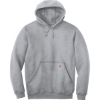 Custom Carhartt Midweight Hooded Sweatshirt. Heather Grey