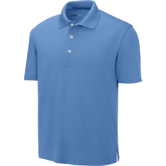 Custom Sport-Tek Dri-Mesh Polo. Blueberry Blue