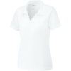 Custom Sport-Tek Womens Dri-Mesh V-Neck Polo. White