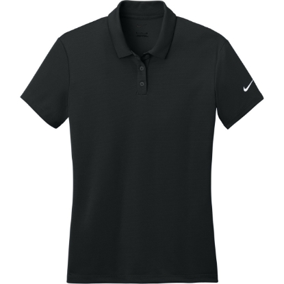 Custom Nike Womens Dry Essential Solid Polo Black