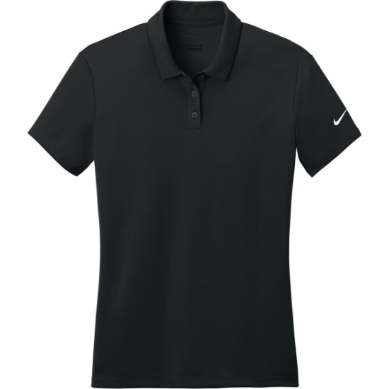 Custom Nike Womens Dry Essential Solid Polo Black