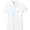 Custom Nike Womens Dry Essential Solid Polo White