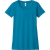Custom Next Level Apparel Womens Ideal Tee Turquoise Blue
