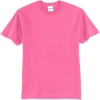 Custom Port & Co Core Blend Tee. Neon Pink