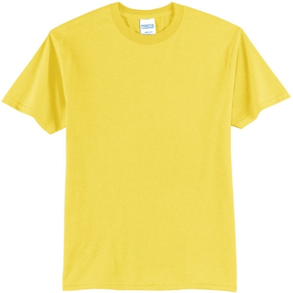 Custom Port & Co Core Blend Tee. Yellow