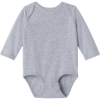 Custom Rabbit Skins Infant Long Sleeve Jersey Bodysuit Heather Gray