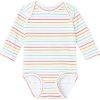 Custom Rabbit Skins Infant Long Sleeve Jersey Bodysuit Rainbow Stripe
