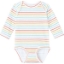 Custom Rabbit Skins Infant Long Sleeve Jersey Bodysuit Rainbow Stripe