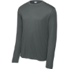 Custom Sport-Tek Long Sleeve PosiCharge Competitor Tee. Iron Grey