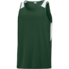 Custom Sport-Tek Club Track Tank Forest Green/White