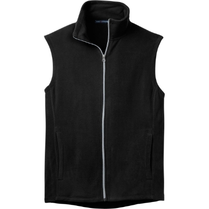 Custom Port Authority Microfleece Vest. Black
