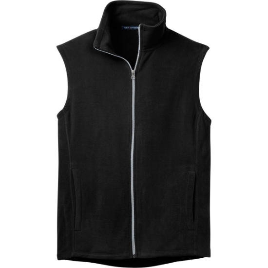 Custom Port Authority Microfleece Vest. Black