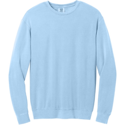 Custom Comfort Colors Lightweight Crewneck Sweatshirt Hydrangea Blue