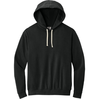 Custom Comfort Colors Lightweight Hooded Sweatshirt Black