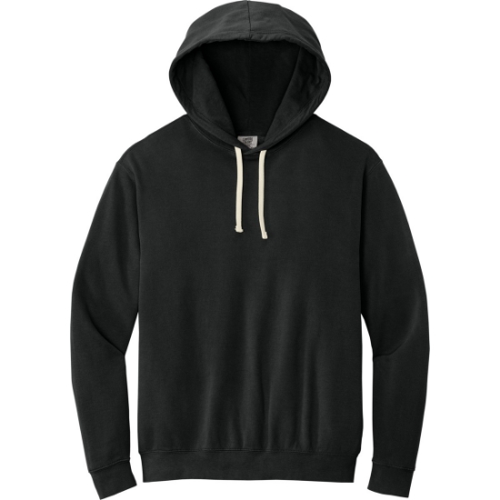 Custom Comfort Colors Lightweight Hooded Sweatshirt Black