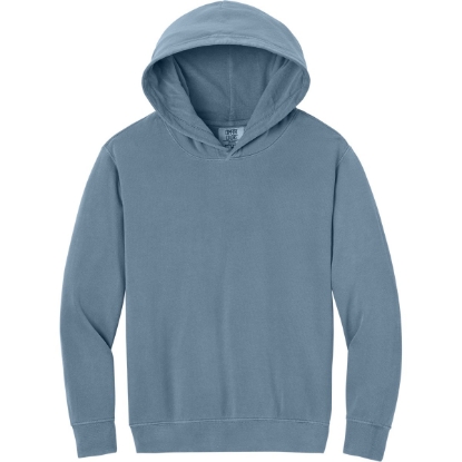 Custom Comfort Colors Youth Lightweight Hooded Sweatshirt Blue Jean
