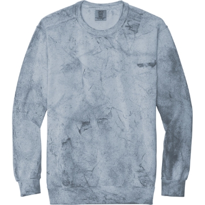 Custom Comfort Colors Color Blast Crewneck Sweatshirt Ocean Blue