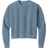 Custom Comfort Colors Womens Mid-Length Crewneck Sweatshirt Blue Jean
