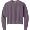 Custom Comfort Colors Womens Mid-Length Crewneck Sweatshirt Dusk Purple