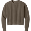 Custom Comfort Colors Womens Mid-Length Crewneck Sweatshirt Espresso Brown