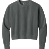 Custom Comfort Colors Womens Mid-Length Crewneck Sweatshirt Pepper Gray