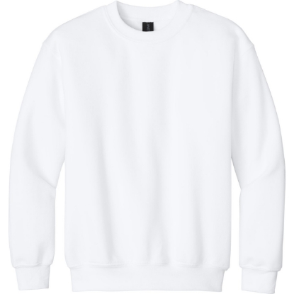 Custom Gildan Youth Heavy Blend Crewneck Sweatshirt. White