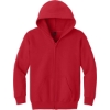 Custom Gildan Youth Heavy Blend Full-Zip Hooded Sweatshirt. Red