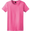 Custom Gildan Womens Ultra Cotton 100% US Cotton T-Shirt. Safety Pink