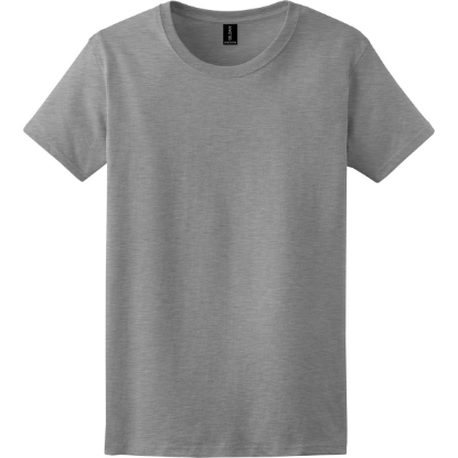 Custom Gildan Womens Ultra Cotton 100% US Cotton T-Shirt. Sport Grey