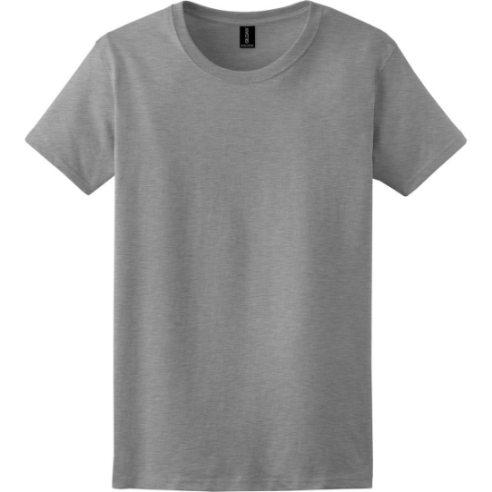 Custom Gildan Womens Ultra Cotton 100% US Cotton T-Shirt. Sport Grey