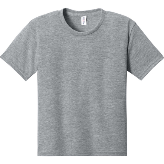 Custom Jerzees Youth Dri-Power 100% Polyester Tee Athletic Heather Gray