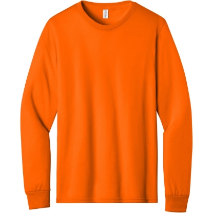 Custom Jerzees Dri-Power 100% Polyester Long Sleeve T-Shirt Safety Orange