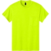 Custom Gildan - Ultra Cotton 100% US Cotton T-Shirt with Pocket. Safety Green