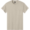 Custom Gildan - Ultra Cotton 100% US Cotton T-Shirt with Pocket. Sand Beige