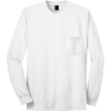 Custom Gildan - Ultra Cotton 100% US Cotton Long Sleeve T-Shirt with Pocket. White