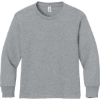Custom Jerzees Youth Dri-Power 50/50 Cotton/Poly Long Sleeve Athletic Heather Gray