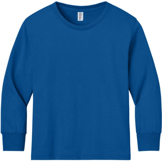 Custom Jerzees Youth Dri-Power 50/50 Cotton/Poly Long Sleeve Royal Blue