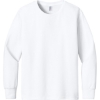 Custom Jerzees Youth Dri-Power 50/50 Cotton/Poly Long Sleeve White
