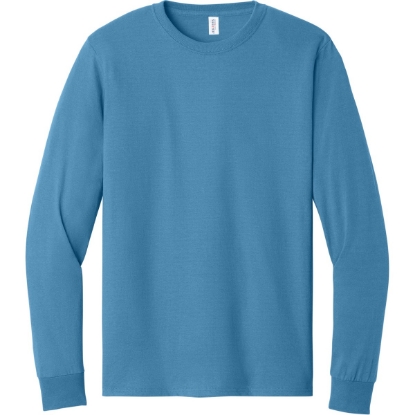 Custom Jerzees - Dri-Power 50/50 Cotton/Poly Long Sleeve T-Shirt. Columbia Blue