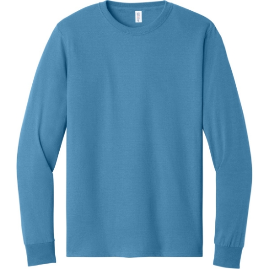 Custom Jerzees - Dri-Power 50/50 Cotton/Poly Long Sleeve T-Shirt. Columbia Blue
