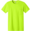 Custom Jerzees - Dri-Power 50/50 Cotton/Poly Pocket T-Shirt. Safety Green