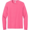 Custom Jerzees Classics Unisex Cotton Long Sleeve T-Shirt Neon Pink