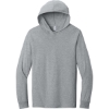 Custom Jerzees Classics Unisex Cotton Long Sleeve Hooded T-Shirt Athletic Heather Gray