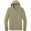 Custom Jerzees Classics Unisex Cotton Long Sleeve Hooded T-Shirt Khaki Beige