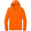 Custom Jerzees Classics Unisex Cotton Long Sleeve Hooded T-Shirt Safety Orange
