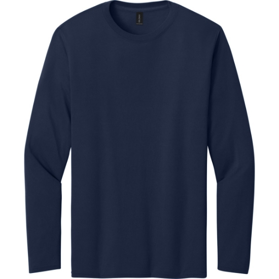 Custom Gildan Performance Long Sleeve T-Shirt. Navy Blue