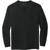 Custom COMFORT COLORS Heavyweight Ring Spun Long Sleeve Pocket Tee. Black