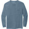 Custom COMFORT COLORS Heavyweight Ring Spun Long Sleeve Pocket Tee. Blue Jean